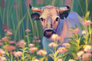 Корова рисунок милый