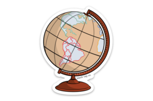 Рисунок глобуса цветной