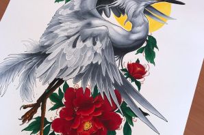 Журавль эскиз