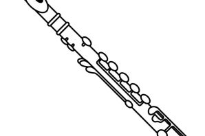 Флейта раскраска для детей