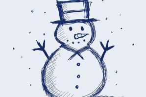 Снеговик для срисовки