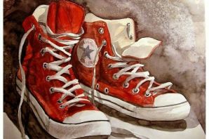 Нарисованные кеды