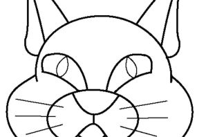 Маска кошки раскраска