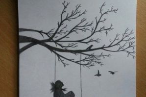 Грустные рисунки легкие