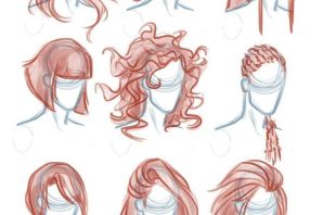 Волосы скетч