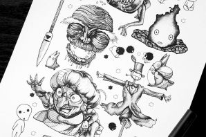 Хаяо миядзаки эскизы