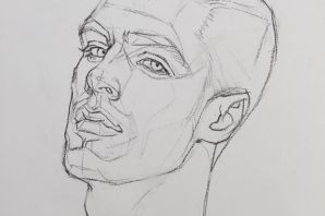 Голова карандашом