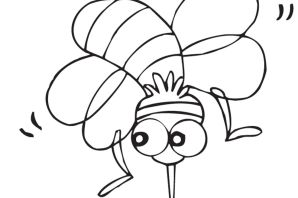 Комарик раскраска