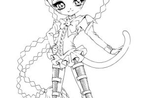 Раскраска кошка анжела