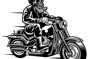 Байкер рисунок