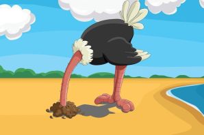 Африканский страус рисунок