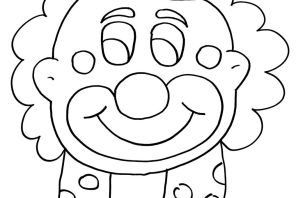Веселый клоун раскраска