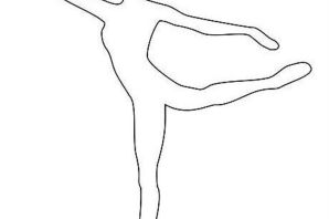 Балерина трафарет