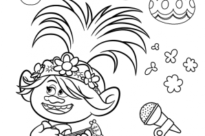 Тролли раскраска