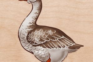 Гусь рисунок для детей