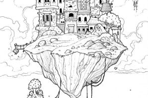 Сказочный замок раскраска