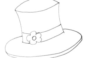 Шляпа рисунок карандашом