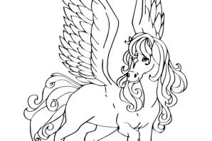 Раскраска пегас единорог
