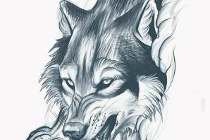 Волк эскиз