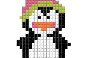 Пингвинчик по клеточкам