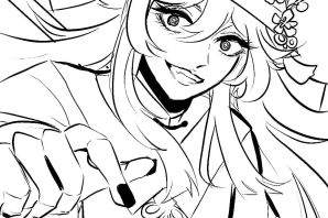 Ху тао раскраска