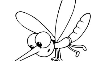 Комар рисунок детский