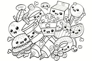 Большие милые раскраски