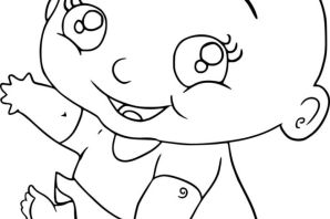 Раскраска малыш в желтом