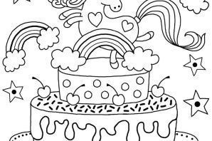 Тортик раскраска для детей