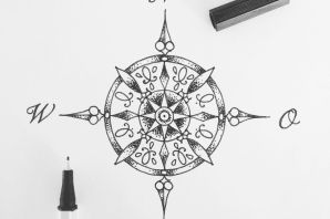 Роза ветров рисунок