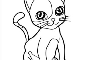 Милые кошечки раскраска