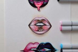 Рисунки для срисовки губы