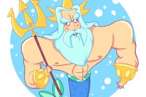 Морской царь рисунок