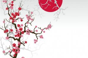 Японская сакура рисунок