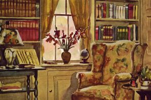 Книжный шкаф рисунок