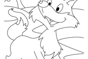 Ворона и лисица раскраска