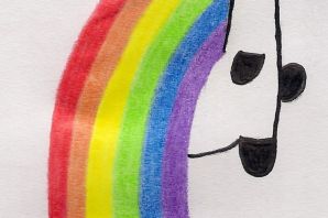 Легкие радужные рисунки