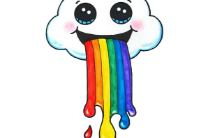 Милые радужные рисунки