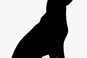 Силуэт собаки рисунок