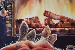 Рисунок камин