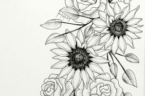 Черно белые эскизы