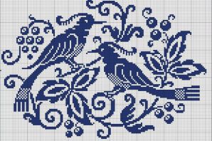 Птица по клеточкам