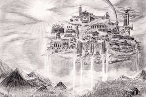 Град рисунок карандашом