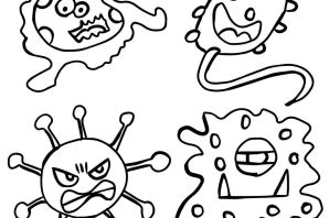 Микробы раскраска