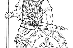 Древнерусский воин рисунок