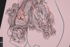 Скетч дракон
