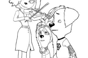 Раскраска барбоскины роза