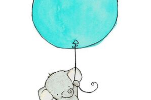 Слон на шаре рисунок