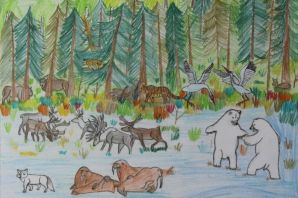 Легкий рисунок тундры