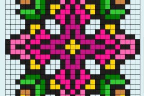 Цветок по клеточкам